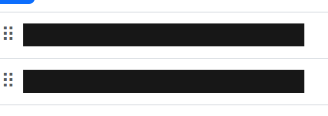 The high-priority task titles covered by solid near-black bars.