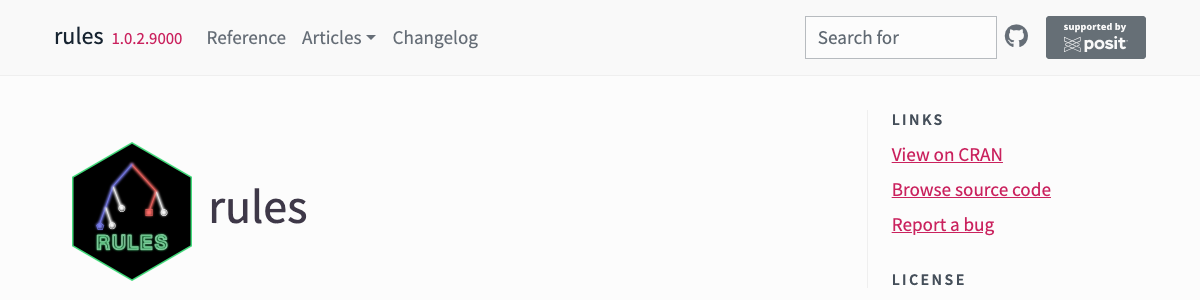 Screenshot of rules website at 1200px browser width