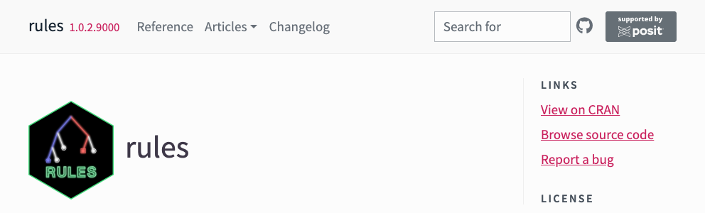 Screenshot of rules website at 992px browser width